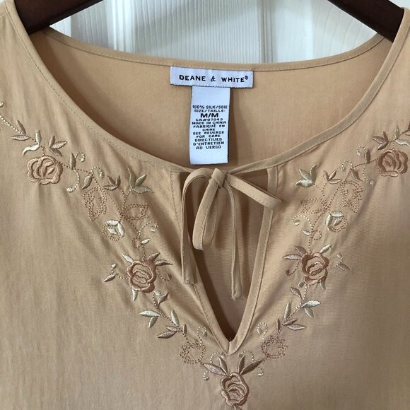 Butter Beige Kaftan Style Silk Blouse - Picture 2 of 10